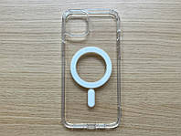 Чехол для iPhone 14 Plus прозрачный противоударный Clear Case Magnetic с MagSafe TPU + Polycarbonate