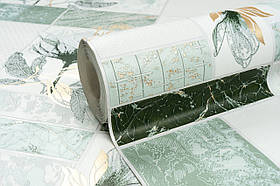 Шпалери вінілові спінені на паперовій основі Vinil Марморіка МНК 4-1058 м'ятний 10,05 x 0,53 м