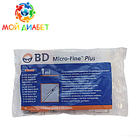 Шприци BD Micro Fine Plus U-100 1 мл, 0.33 х 12.7 мм 10 шт.