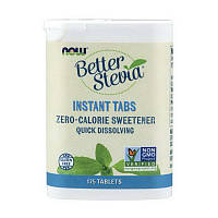 Замінник цукру низькокалорійний Better Stevia instant tabs (175 tabs), NOW