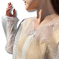 Халат медичний одноразовий Polix Comfort на кнопках (білий)