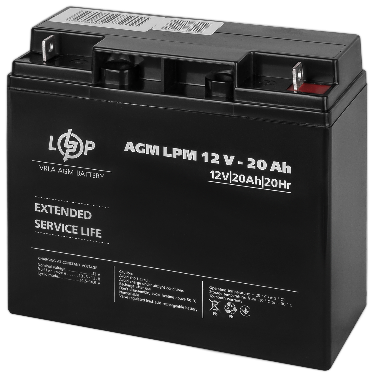 Аккумулятор AGM LPM 12V - 20 Ah - фото 1 - id-p1980970817