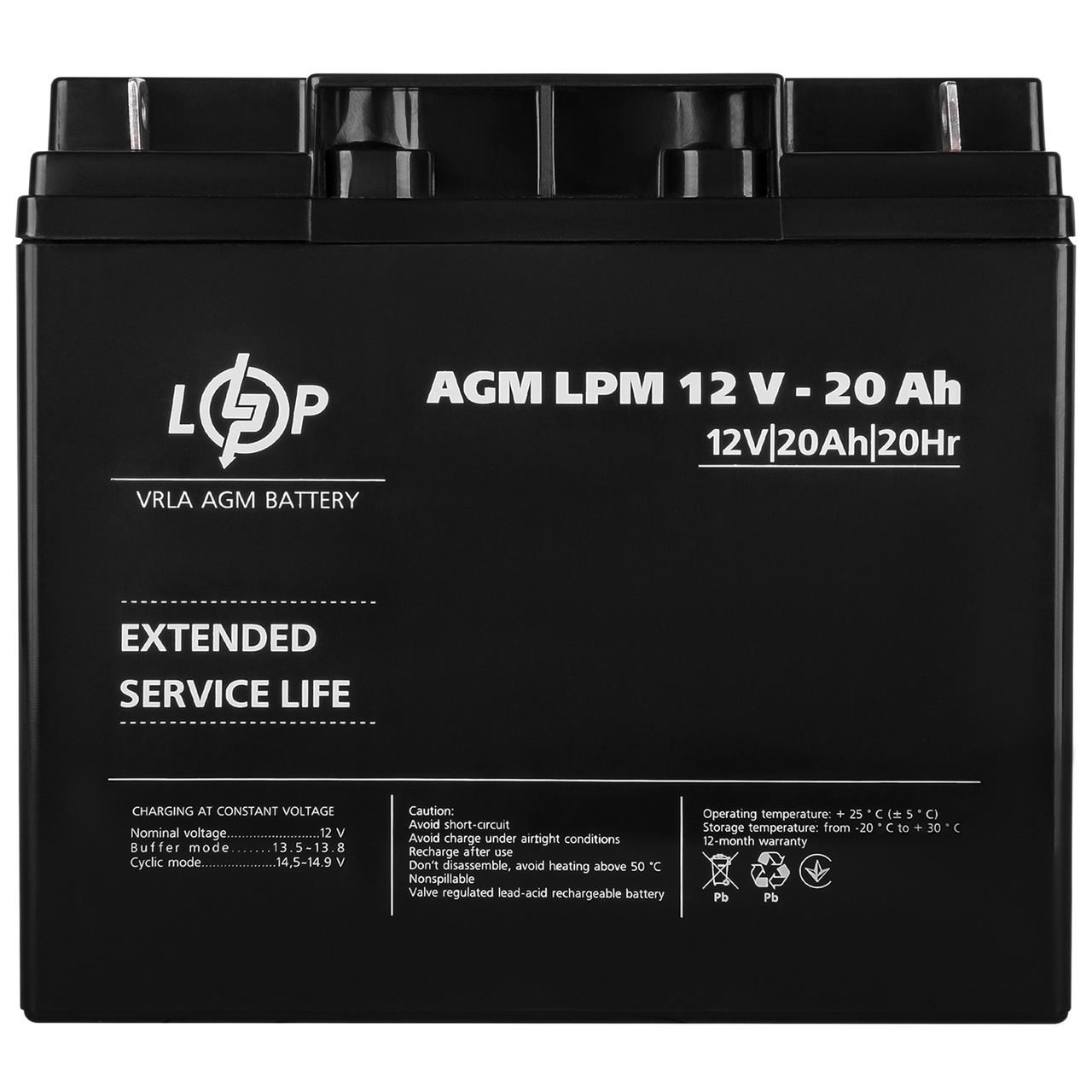 Аккумулятор AGM LPM 12V - 20 Ah - фото 3 - id-p1980970817