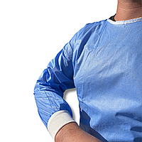 Халат медичний хірургічний, 140см, щільність 25-30г/см2, рукава манжети (стерильний)