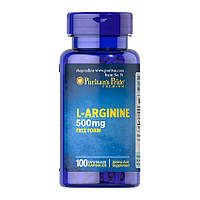 Аминокислота для спорта L-аргинин L-Arginine 500 mg (100 caps), Puritan's Pride 18+