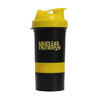 Непротекаемый шейкер для спорта Shaker Nuclear Nutrition (400 ml, yellow/black), Nuclear Nutrition 18+