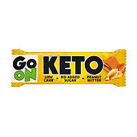 Углевод-протеиновый батончик для спортсменов KETO Bar (50 g, peanut butter), Go On! Nutrition Амур