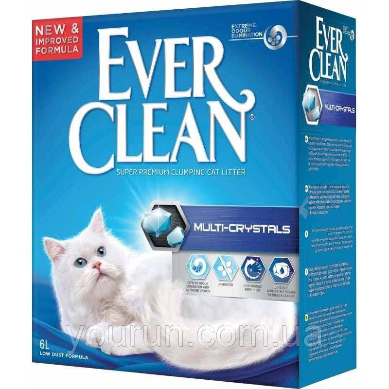 Ever Clean(Евер Клин)Multi Crystals Наповнювач, що комкується для котячого туалету з гранулами силікагелю 6 л