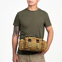 Сумка-підсумок тактична поясна Tactical військова, сумка нагрудна з ременем на плече 5 MN-943 літри