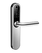 Розумний дверний біометричний замок SEVEN LOCK SL-7768BF silver (врізна частина (252) 6085), фото 4