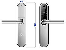 Розумний дверний біометричний замок SEVEN LOCK SL-7768BF silver, фото 6