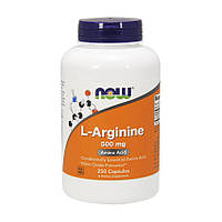 Аминокислотный комплекс для спорта L-аргинин L-Arginine 500 mg (250 caps), NOW Амур