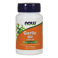 Специальная добавка экстракт чеснока Garlic Oil 1500 mg (100 softgels), NOW Амур