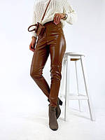 Стильні штани з еко-шкіри з імітацією кишені позаду з 42 по 46 розмір, фото 4