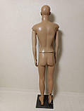 Манекен чоловічий тілесний у повний ріст сбірний на ПВХ підставці, фото 8