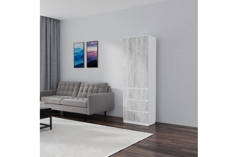 Шафа 11-800 у вітальню, спальню, дитячу, передпокій  Смузі  урбан лайт/білий Мікс Меблі, фото 1