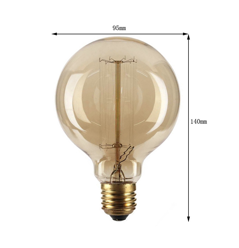 Светодиодная лампа Эдисона G95 40W 2700 K (диммируемая) - фото 3 - id-p583062160