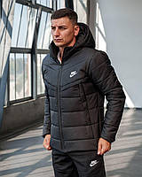 Куртка мужская зимняя теплая черная Nike (Найк)