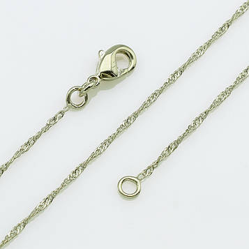 XUPING Ланцюжок Родій плетіння сінгапур, Довжина 60см, Ширина 0.1см