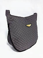 Женская стёганая сумка-трансформер 34*32см серая (5-0127)