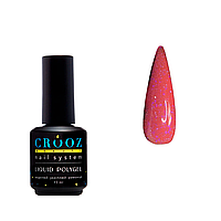 Crooz Crystal Liquid Polygel №05 — рідкий полігель зі світловідбивними блискітками, рожевий, 15 мл