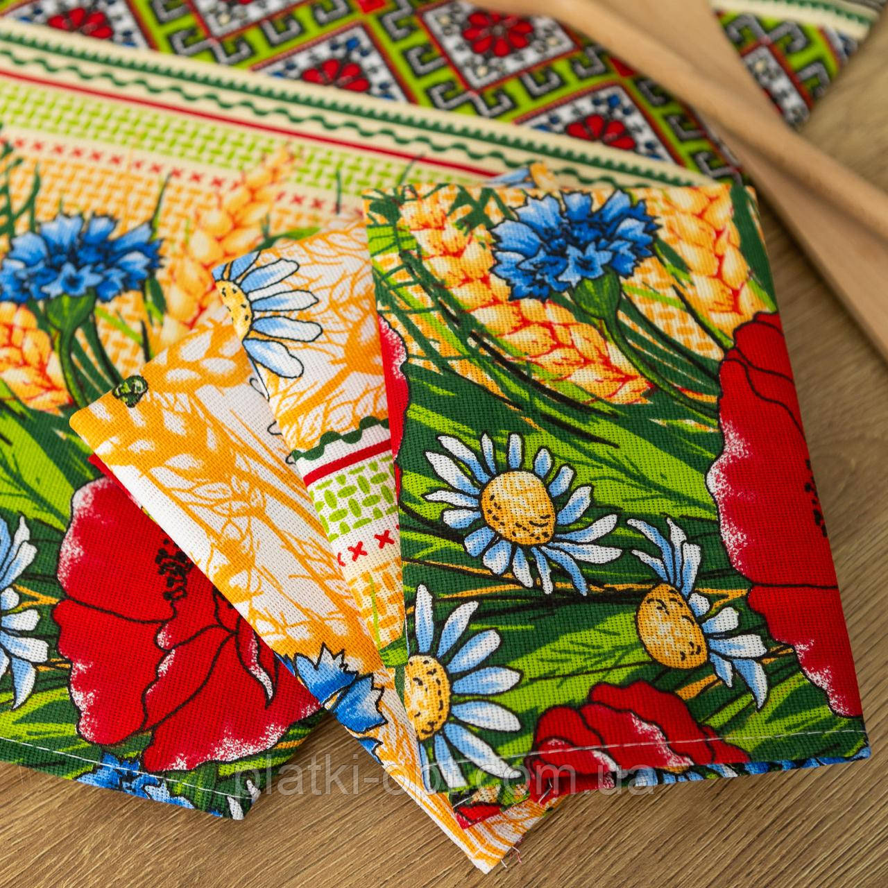 Серветки льняні "Колосок" (комплект 4 шт.), фото 1