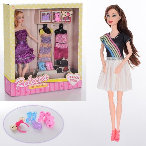 KM8822-A Лялька з вбранням шарнірна 29 см, плаття, взуття, сумочка, 2 різновиди, у коробці, 29,5-33-5,5 см