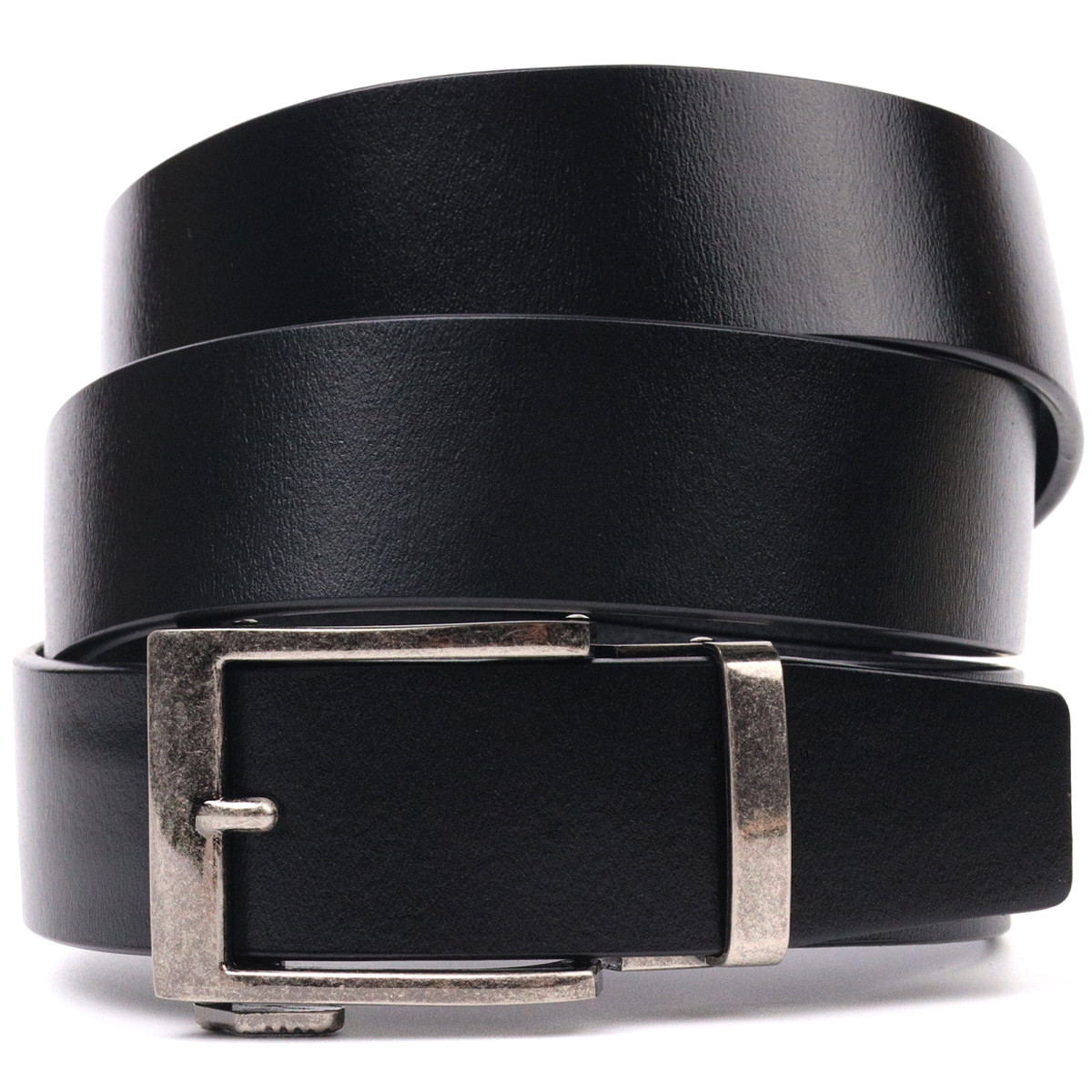 Чоловічий ремінь з цікавою автоматичною пряжкою Vintage 20379 Чорний, фото 1