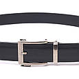 Чоловічий ремінь з цікавою автоматичною пряжкою Vintage 20379 Чорний, фото 2