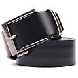 Чоловічий ремінь з цікавою автоматичною пряжкою Vintage 20379 Чорний, фото 5