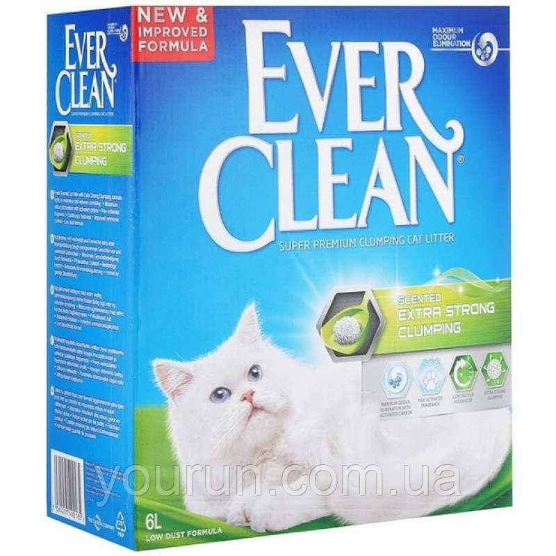 Ever Clean (Евер Клин) Extra Strong Наповнювач, що комкується для котячого туалету з ароматом свіжості 6 л