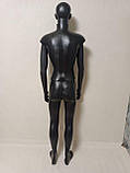 Манекен чоловічий у повний ріст сбірний чорний, фото 4