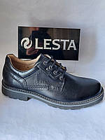 Туфли повседневные Lesta 4342 кожаные черные