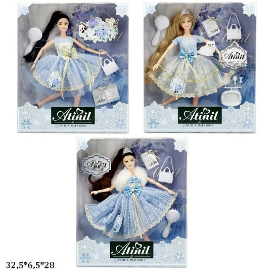 KMWX129-3/4/5 Лялька Atinil 29 см з аксесуарами 3 різновиди коробка 32,5*6,5*28 см