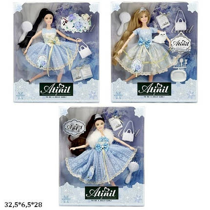 KMWX129-3/4/5 Лялька Atinil 29 см з аксесуарами 3 різновиди коробка 32,5*6,5*28 см, фото 1