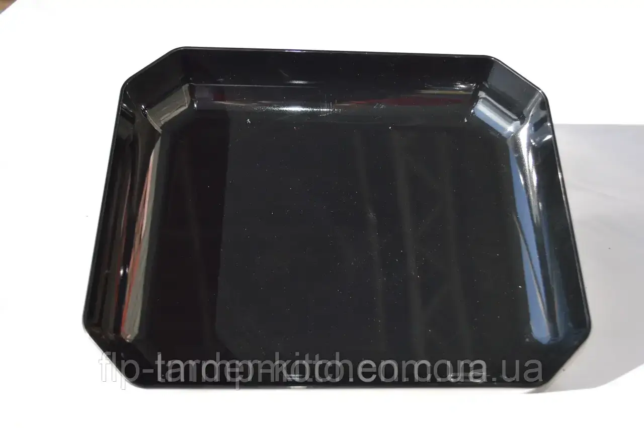Салатник восьмикутний РС 1250 Полікарбонат, Чорний, Білий
