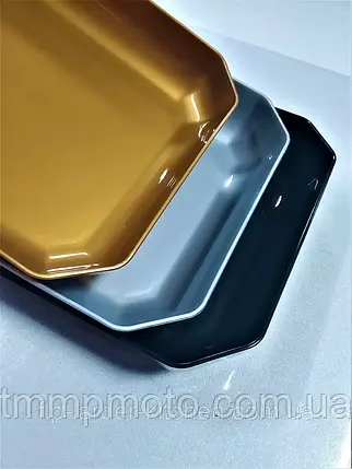 Салатник восьмикутний РС 1220 Полікарбонат Чорний, Білий, фото 1