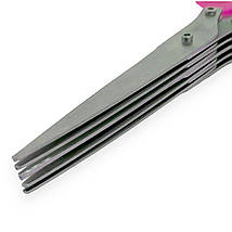 Ножиці для нарізки зелені 19.5 см рожеві, фото 4