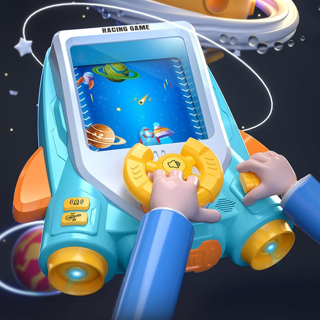 Автотренажер іграшка (працює на батарейках та від мережі, USB-кабель, підсвічування, звуки, музика) 8800-1, фото 1