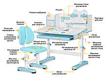 Дитячий зростаючий стіл-парта трансформер зі стільцем для школяра | Evo-Kids BD-29 Panda XL, фото 3