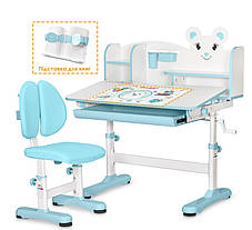 Дитячий зростаючий стіл-парта трансформер зі стільцем для школяра | Evo-Kids BD-29 Panda XL, фото 3