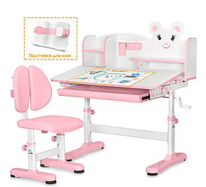 Дитяча стіл-парта зі стільцем для дітей школярів | Evo-Kids BD-29 Panda XL, фото 2