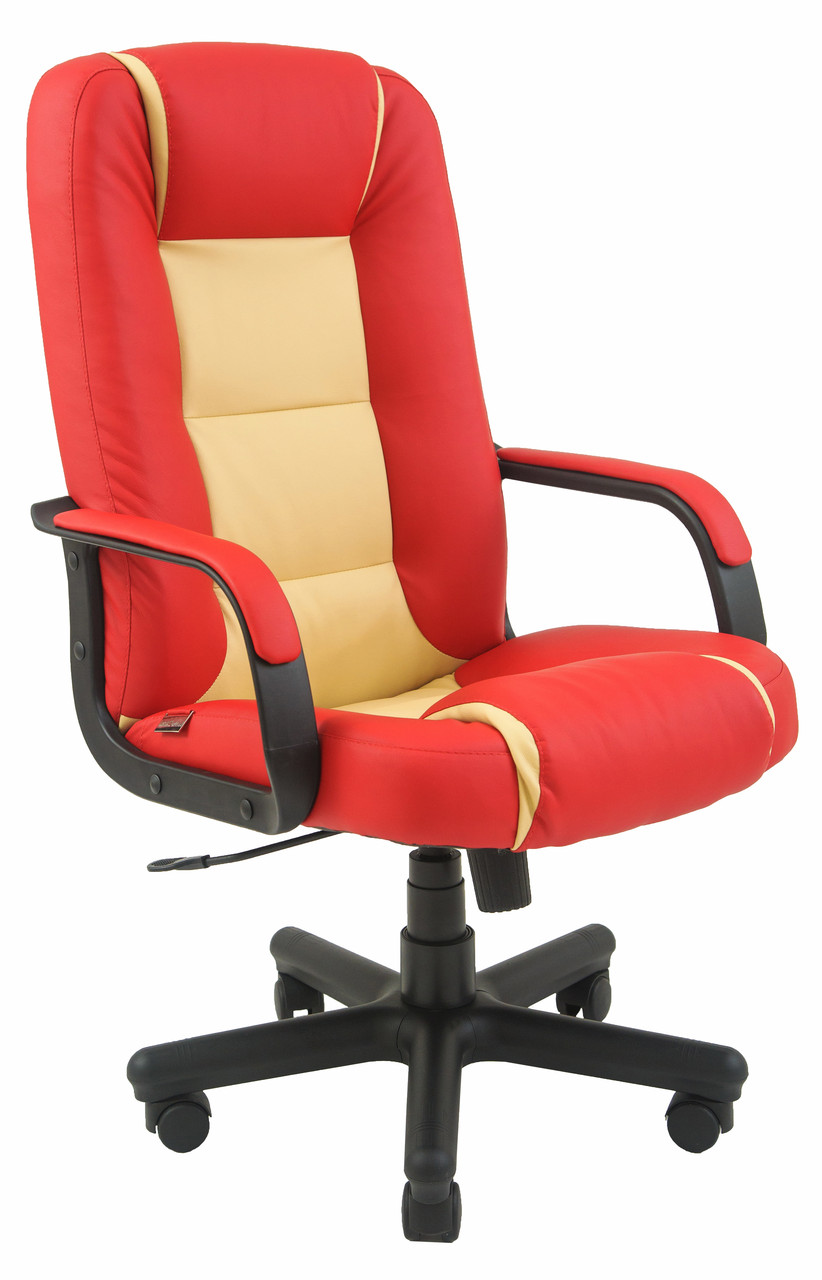 Крісло офісне Челсі пластик підлокітники рич механізм Tilt екошкіра Флай-2210/2207 (Richman ТМ)