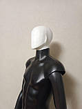 Манекен чоловічий з білою головою чорним торсом та білими ногами (безликий), фото 5