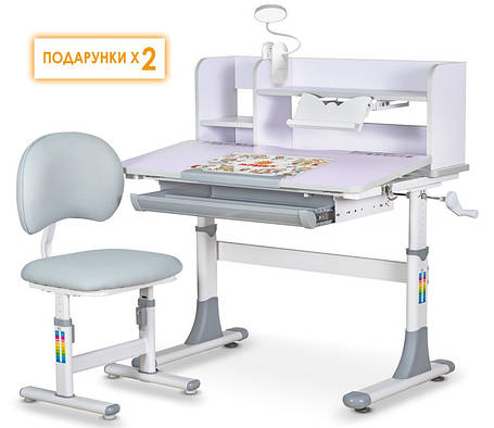 Дитяча стіл-парта зі стільцем для дітей школярів | Evo-Kids BD-22, фото 2