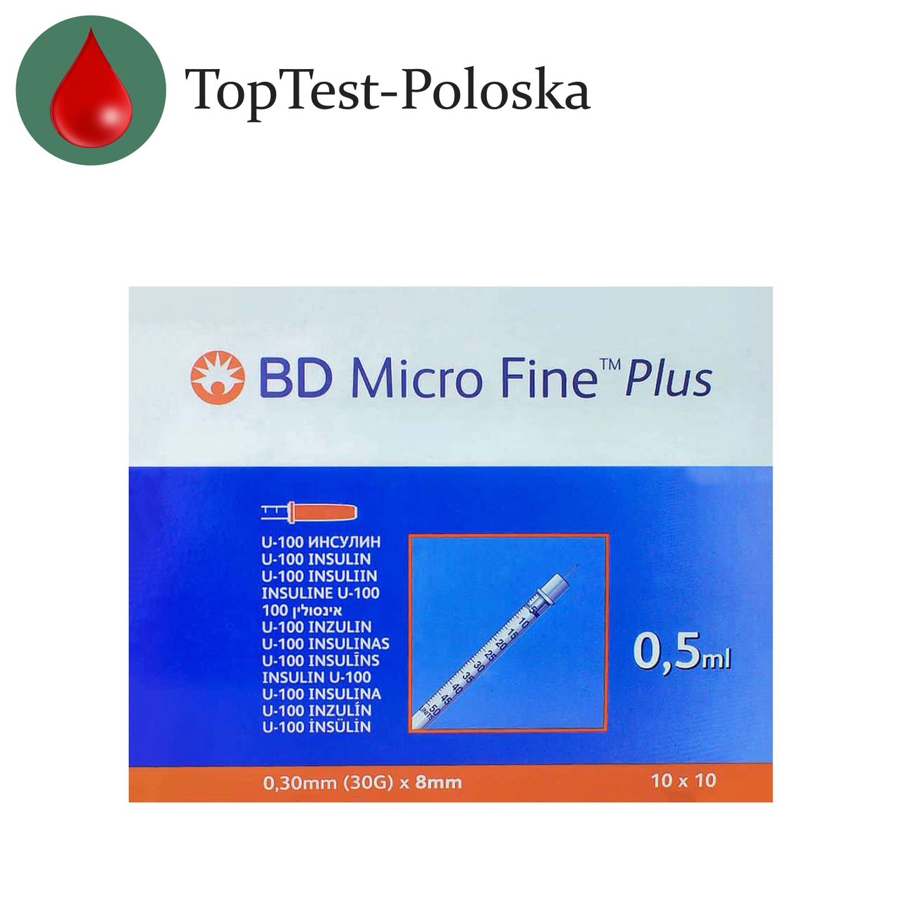 Шприци інсулінові BD Micro-Fine+ 0,5 мл 8 мм