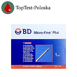 Шприци Мікро Файн (Micro Fine) u-100 1 мл 8 мм 100 шт.