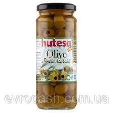 Оливки зелені без кісточки Hutesa Senza Noccioli, 350гр 12 шт ящ