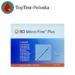 Шприци Мікро Файн (Micro Fine) u-100 1 мл 12,7 мм 100 шт.