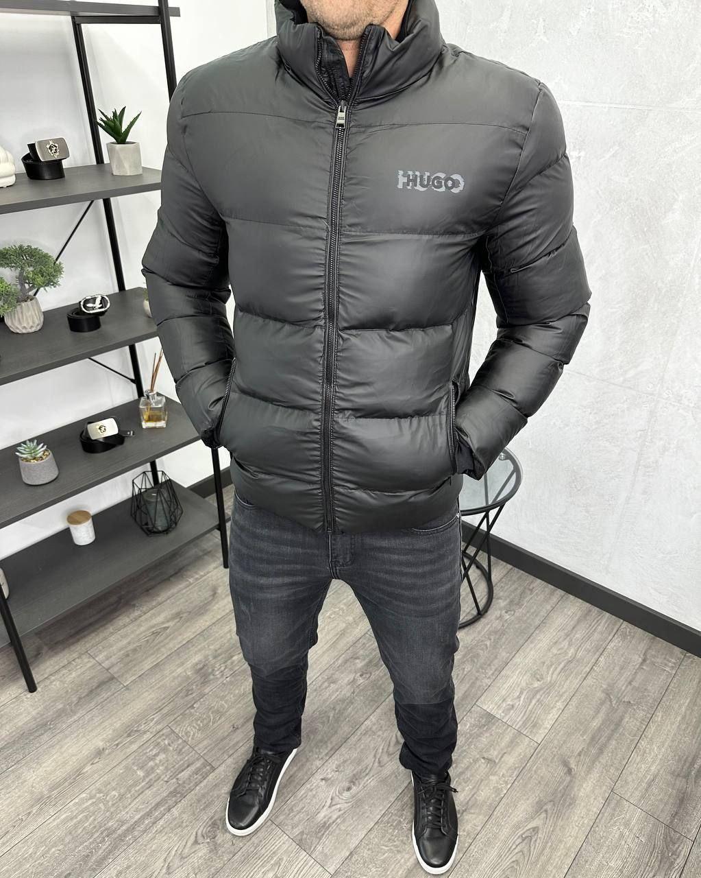 Чоловіча куртка Hugo Boss H3841 чорна 4XL